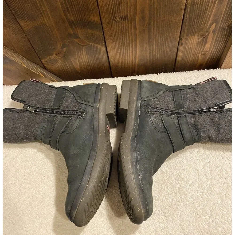 UGG‎ Australia, Black Leather Water & Snow Proof Women's Size US 6